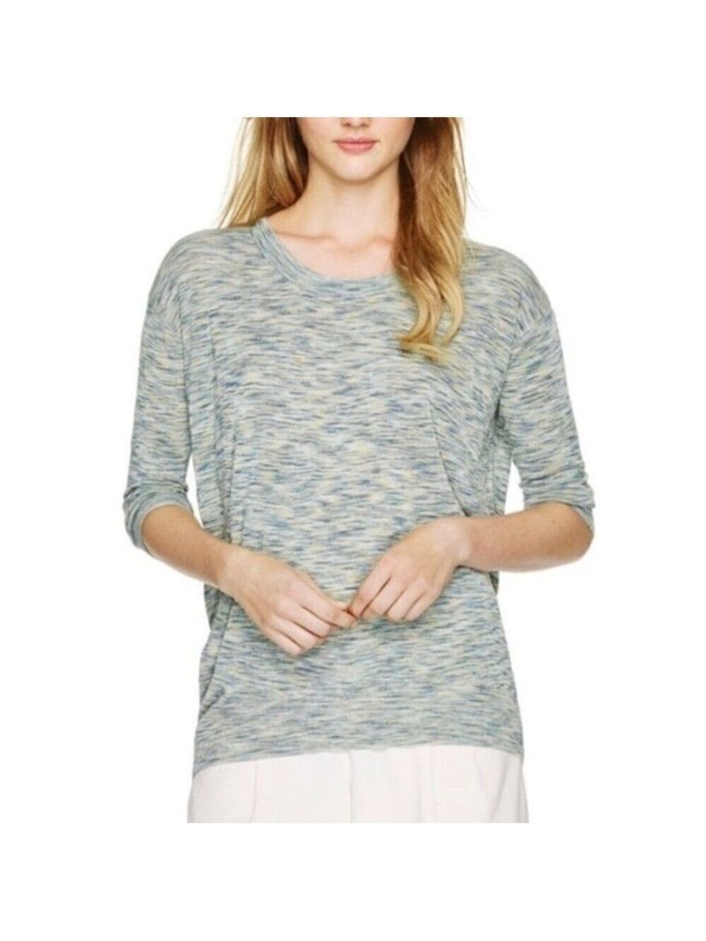 ARITZIA Wilfred | Balzac Sweater in Grey/Black Space Dye